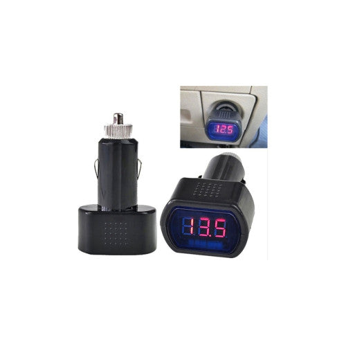 Voltmetru auto digital tip mufa bricheta 12V 24V afisaj LED monitorizare baterie Cod: 026