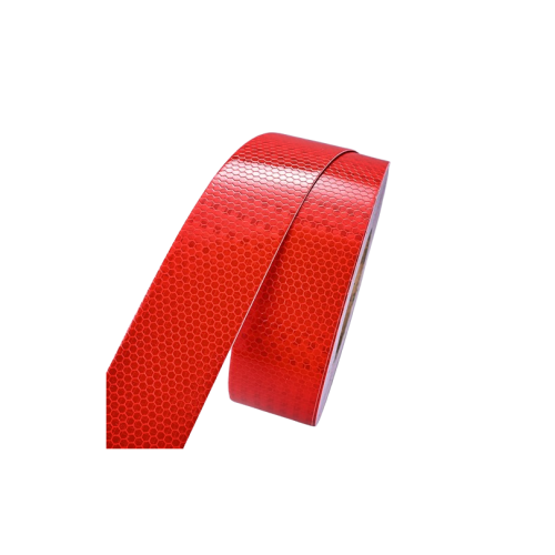 Banda reflectorizanta  tip fagure culoare Rosie 5cmx25m Cod: CH-022R