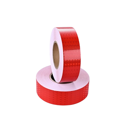 Banda reflectorizanta  tip fagure culoare Rosie 5cmx25m Cod: CH-022R