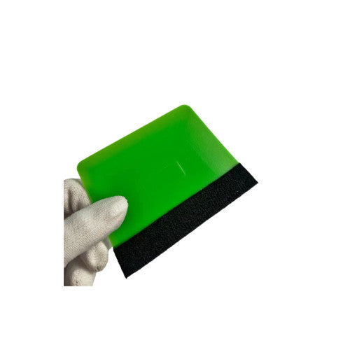 Racleta plastic verde cu insertie material textil pentru montaj folie auto si geamuri Cod: MR-61A