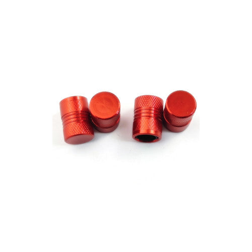 Capace valve auto aluminiu rosii 4 bucati Cod: QMZ-01