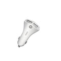Incarcator auto alb cu 2 porturi USB 2.1A 12V 24V Cod: 551