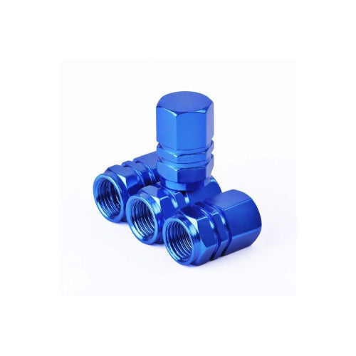 Capace valve auto aluminiu albastre 4 bucati Cod: QMZ-01