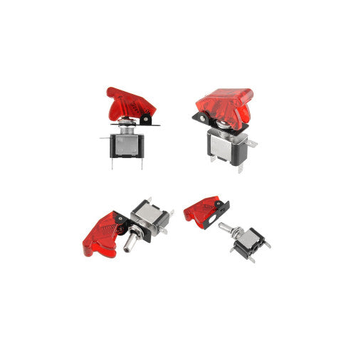 Buton cu protectie si Led 12V  Cod: W06561