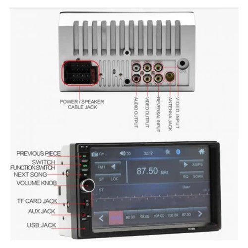 PLAYER MP3 / MP5 AUTO  7010 7" cu mirrorlink