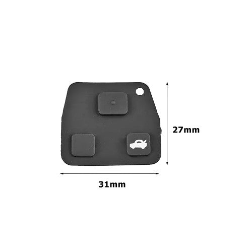 Buton cauciuc compatibil Toyota pentru carcasa telecomanda Cod: 1011