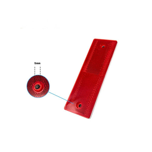 Dreptunghi reflectorizant rosu 5x15cm auto universal Cod: FGB-02