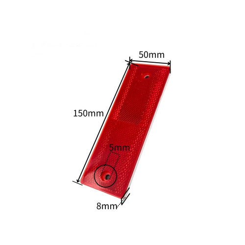 Dreptunghi reflectorizant rosu 5x15cm auto universal Cod: FGB-02