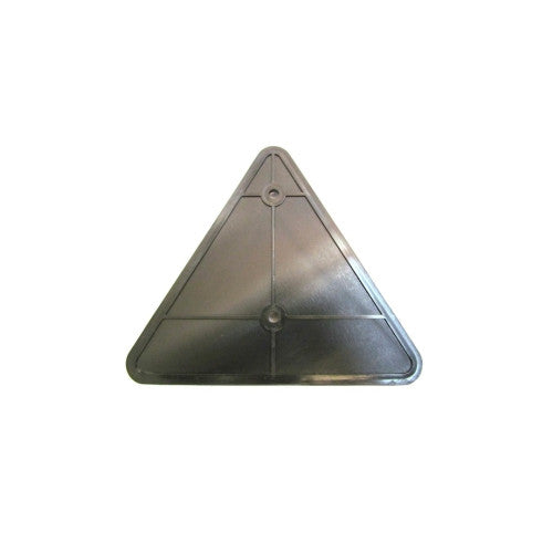 Triunghi alb reflectorizant cu prindere in 2 puncte 15 cm  Cod: TR014