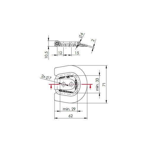 Prindere podea de colt pentru marfa rezistenta 250kg certificat DEKRA Cod: UP-03B