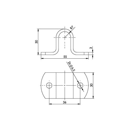 Contraplaca metalica pentru inchizator 700 kg remorca container sau oblon Cod: Z-08