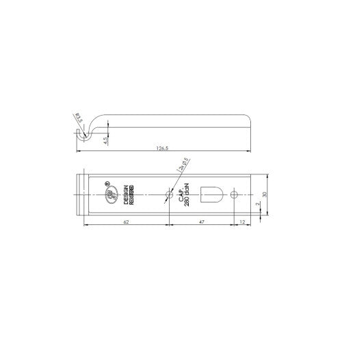 Contraplaca inchizator metalica 280 kg pentru remorca sau oblon Cod: Z-01