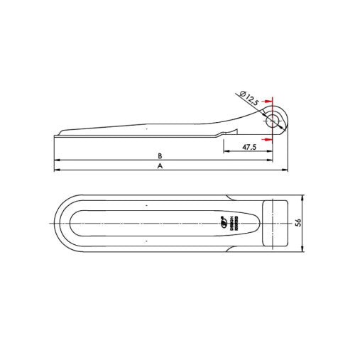 Balama remorca metalica grea pentru oblon sau usa  Cod: ZW-01.170A