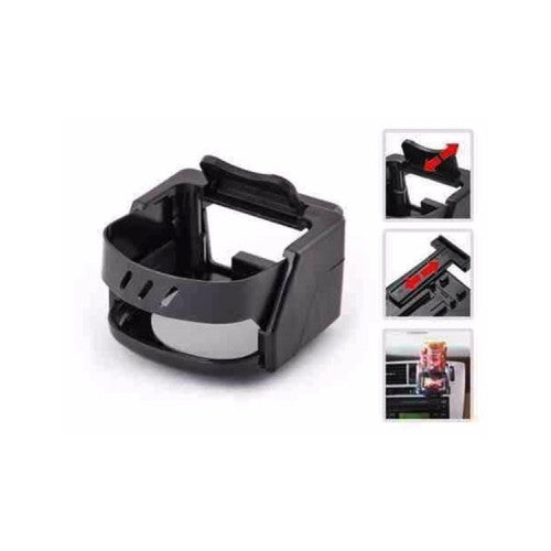 Suport pahar auto universal cu prindere in grila ventilatie negru Cod: 2145