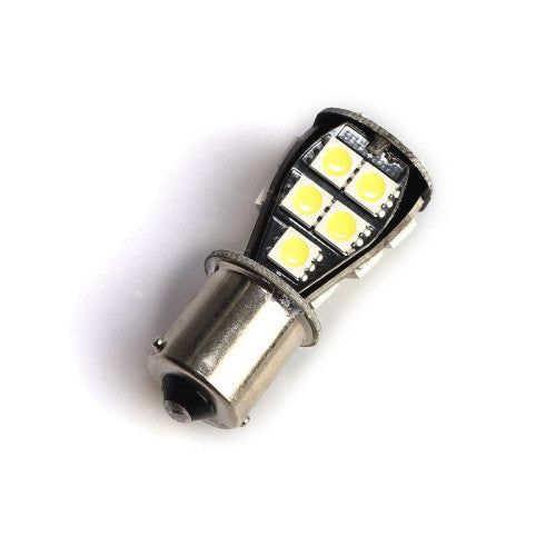 Becuri LED Canbus P21W BA15s 18 LED SMD 5730 24V 6000K alb 1 faza set 2 bucati