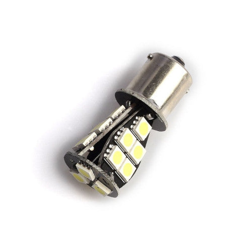 Becuri LED Canbus P21W BA15s 18 LED SMD 5730 24V 6000K alb 1 faza set 2 bucati