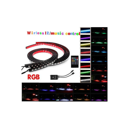 Kit banda LED SMD sub masina cu telecomanda  Cod: LE55RGB / FS-001
