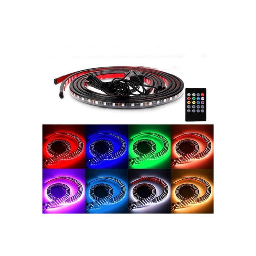 Kit banda LED SMD sub masina cu telecomanda  Cod: LE55RGB / FS-001