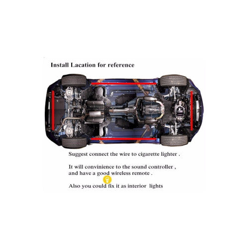 Kit banda LED SMD sub masina cu telecomanda  Cod: LE55RGB / FS-001