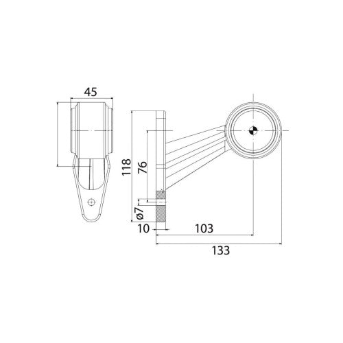Lampa gabarit auto LED 12-30V cu brat flexibil Fristom Cod: FT-009C