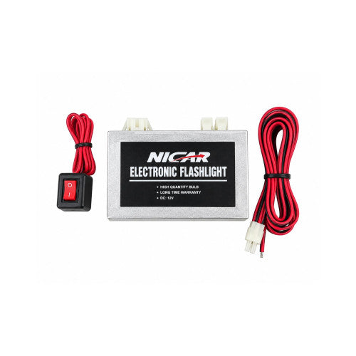Stroboscoape auto 12V rosu-albastru set 2 bucati cu modul de comanda Cod: WF01A