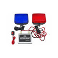 Stroboscoape auto 12V rosu-albastru set 2 bucati cu modul de comanda Cod: WF01A