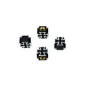 Capace valve auto forma cruce negru alb 4 bucati Cod: QMZ-27