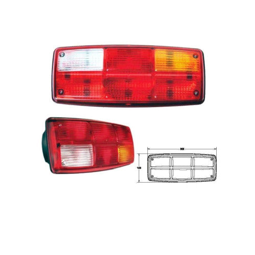 Lampa stop spate remorca cu bec stanga dreapta 350x150x80 mm Cod: 201110