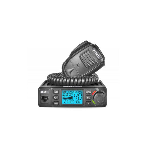Statie CB auto Avanti Delta AM FM 12 24V cu ASQ RF Gain si ecran multicolor