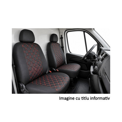 Huse auto universale pentru autoutilitare 1+1 cu doua scaune fata Premium Imitatie Piele Romb