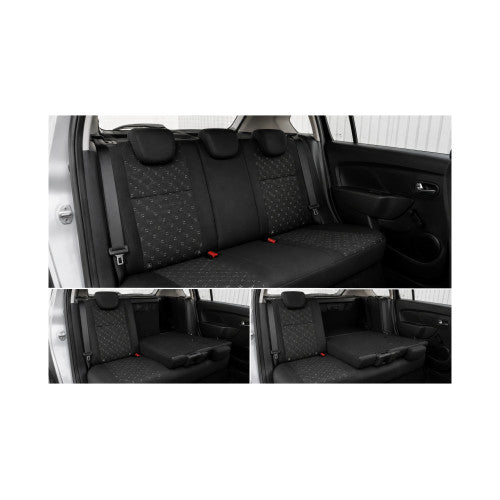 Huse scaune auto compatibile Dacia Logan II 2012-2020 spatar bancheta fractionat Premium Material Textil