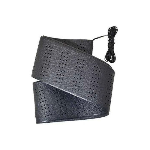 Husa volan auto imitatie piele cu snur marime M 38 cm diverse culori