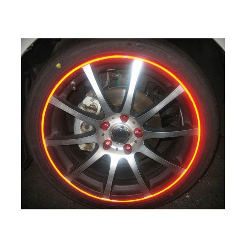 Banda decorativa jante auto 0.64 cm x 9.6 m culori multiple