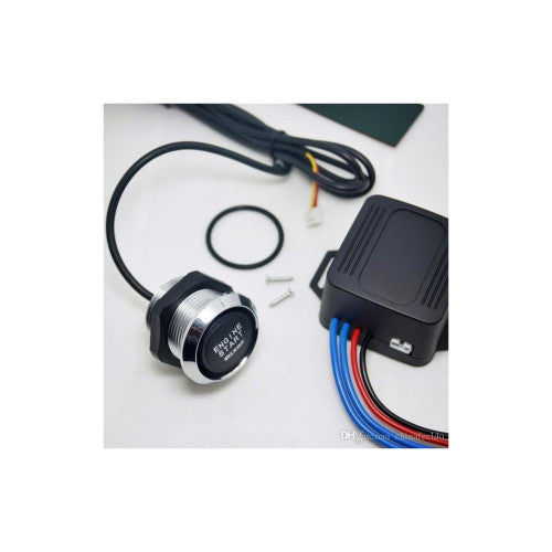 Kit buton pornire motor autoturism cu iluminare  12V Cod: ES02