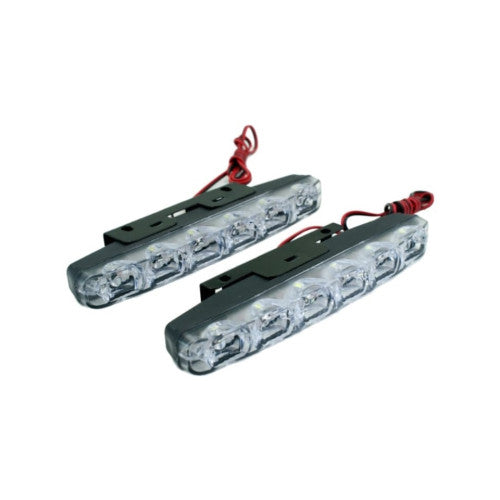Lumini de zi DRL COB P6S 12V 6 LED lumina alba set 2 bucati Cod: P6S