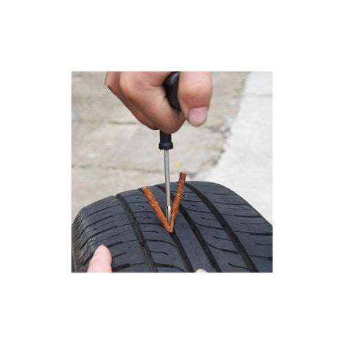 Set reparatie vulcanizare anvelope tubeless cu chei snururi si cutter Cod: TR542