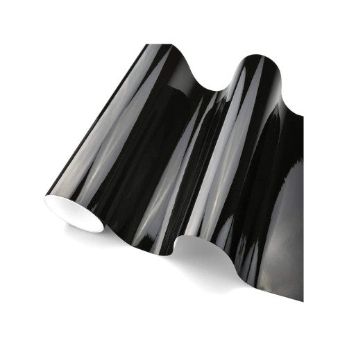 Folie pavilion negru lucios imitatie trapa si plafon panoramic cu tehnologie anti-bule 1.35m x 1m Cod: KM9050A