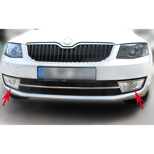 Ornament cromat pentru proiectoare SKODA OCTAVIA III 2013-2016  CROM 5570