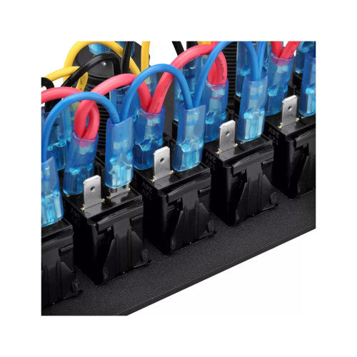 Panou cu voltmetru, USB, priză 12V și 6 întrerupătoare Cod: SP10